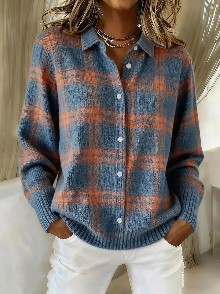 Women’s Plaid Knit Cardigan
