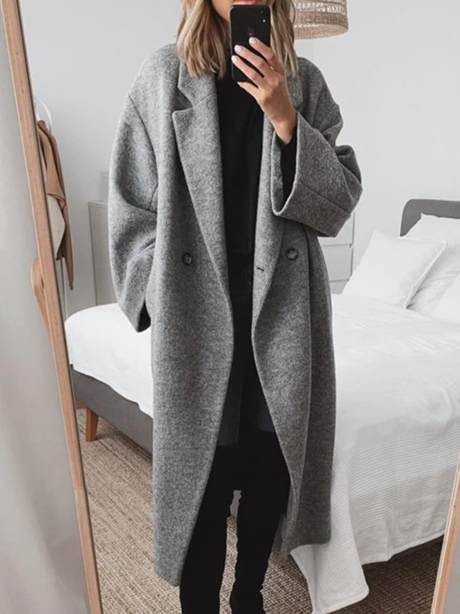 Women’s Long Double-Breasted Belted Trench Coat