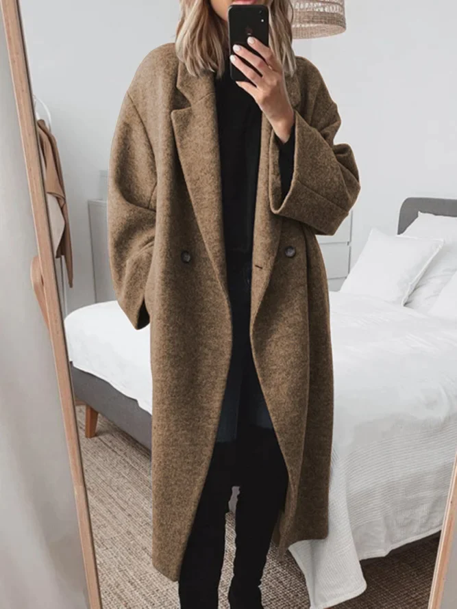 Women’s Long Double-Breasted Belted Trench Coat