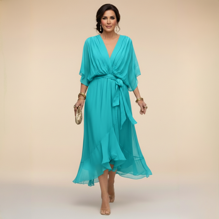 Women’s V-Neck Evening Party Dress