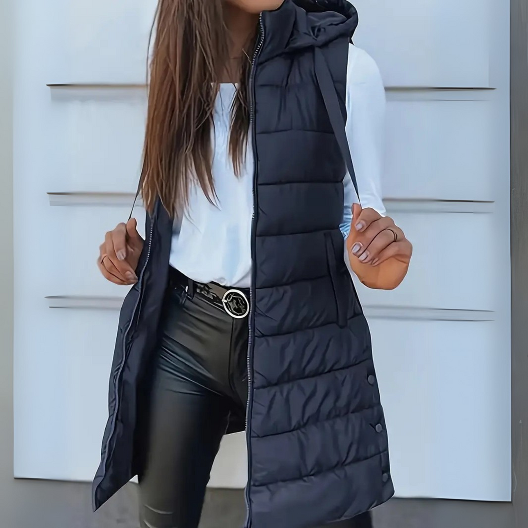 Women’s Hooded Lightweight Puffer Vest