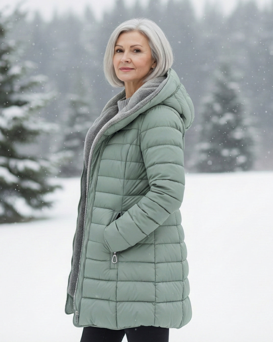 Women’s Fleece Lined Winter Puffer Coat