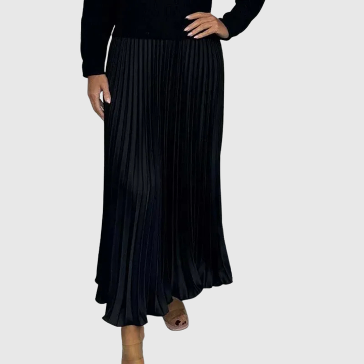 Women’s Two Piece Pleated Maxi Dress And Sweater Set