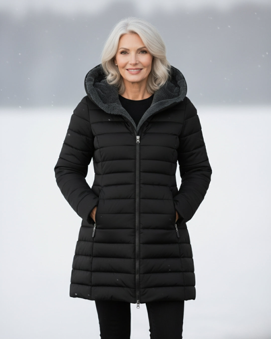 Women’s Fleece Lined Winter Puffer Coat