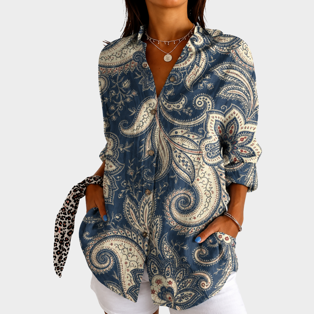 Women’s Lightweight Colorful Printed Blouse