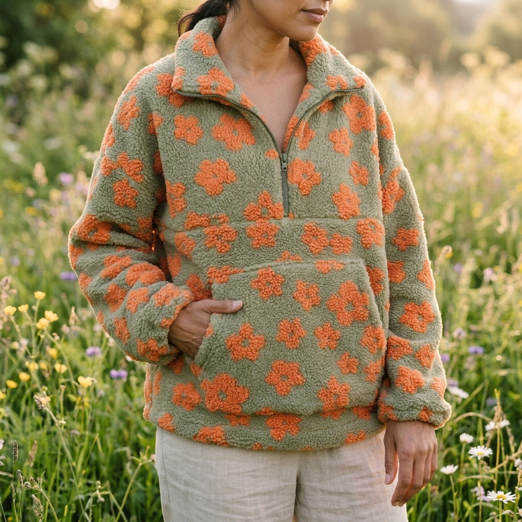 Women’s Cozy Floral Print Jacket