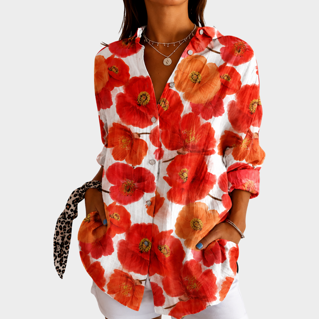 Women’s Lightweight Colorful Printed Blouse