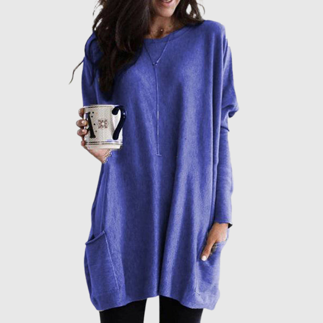 Women’s Relaxed Longline Pocket Tunic Top