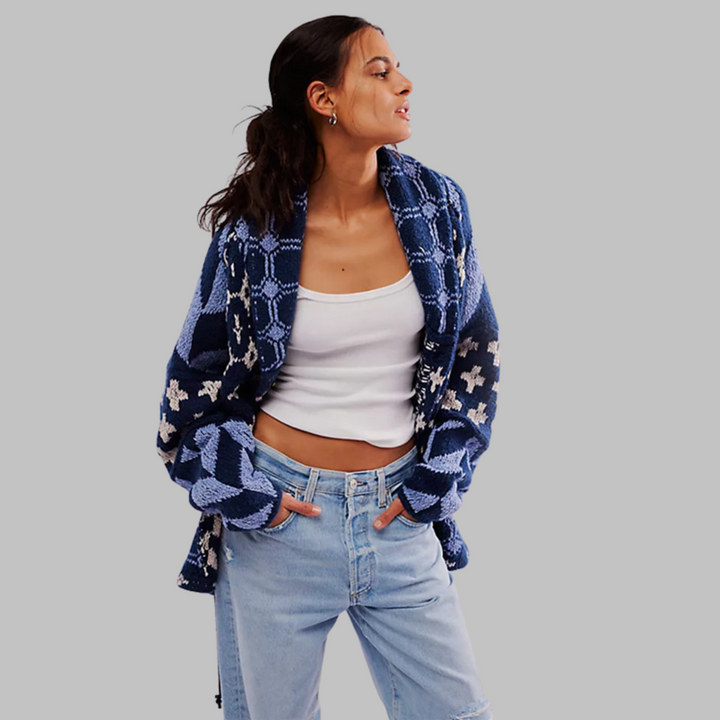 Women’s Vintage Oversized Button-Down Cardigan