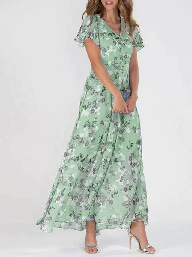 Women’s Ruched Empire Waist Evening Dress