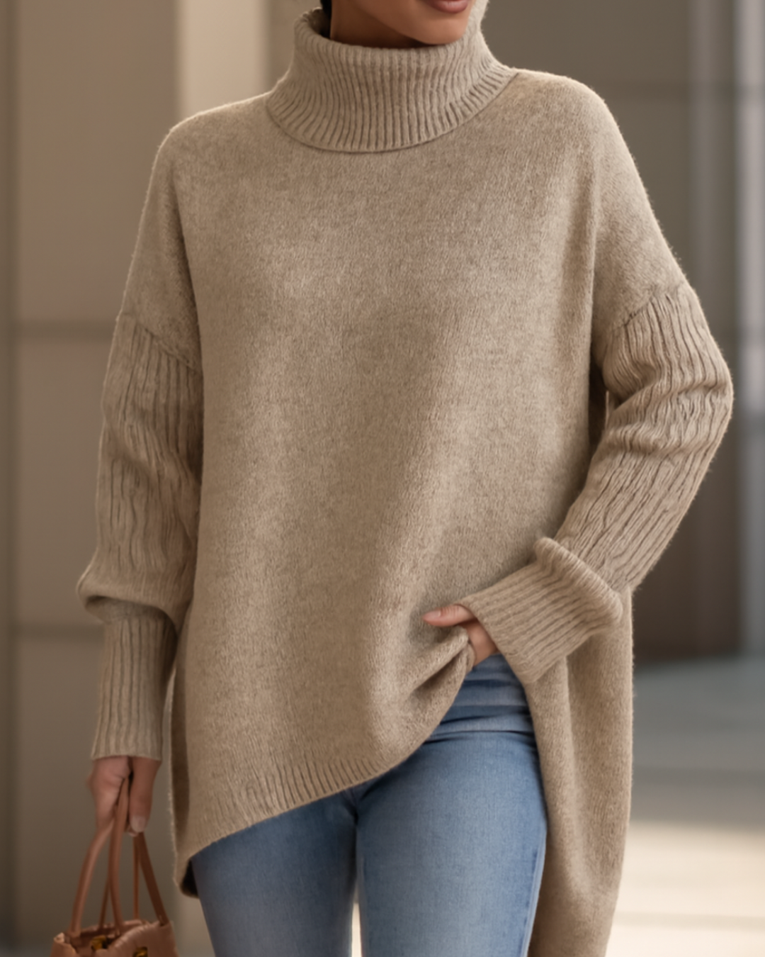 Women’s Longline Turtleneck Sweater