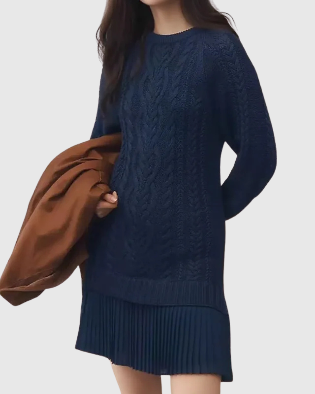 Women’s Classic Knit Long Sleeve Sweater Dress