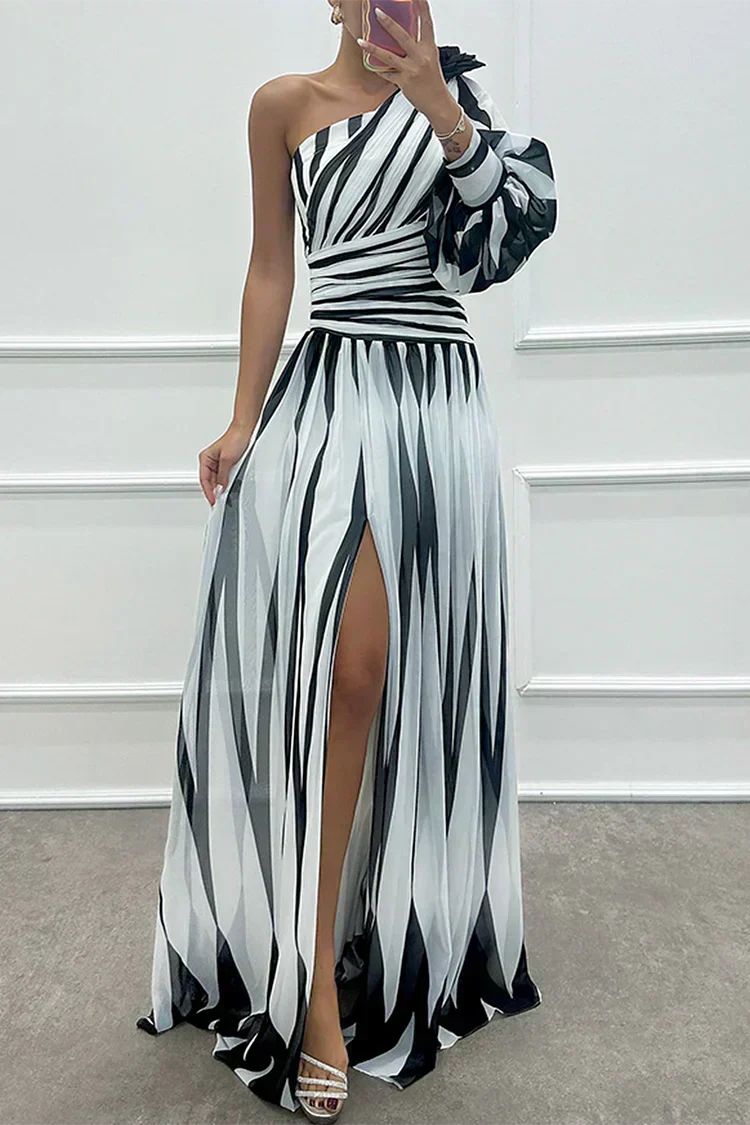 Women’s Elegant Striped Maxi Dress