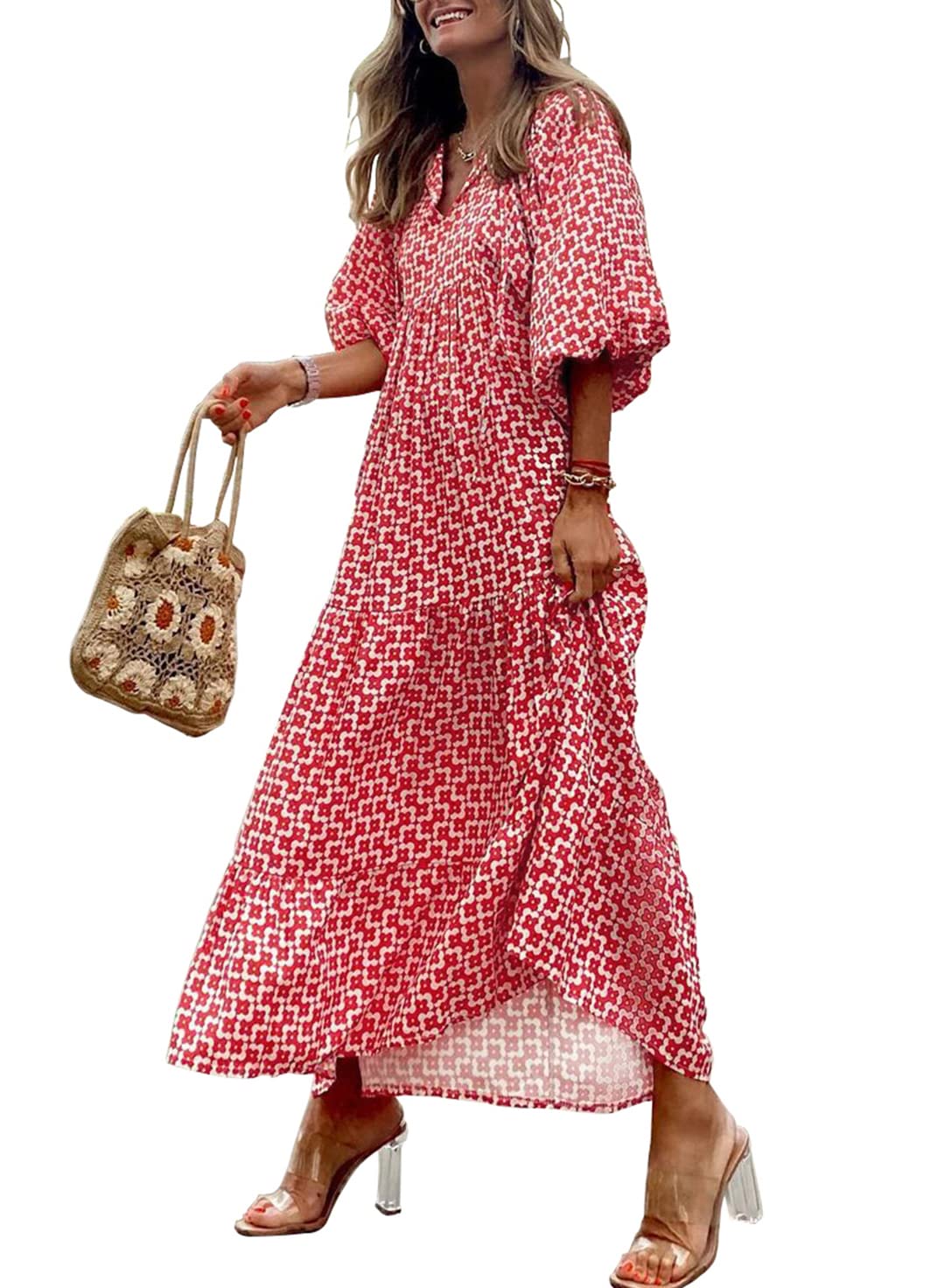 Women’s Floral Boho Maxi Dress