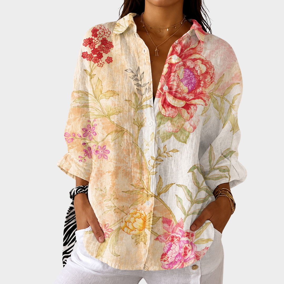 Women’s Lightweight Multicolor Printed Blouse