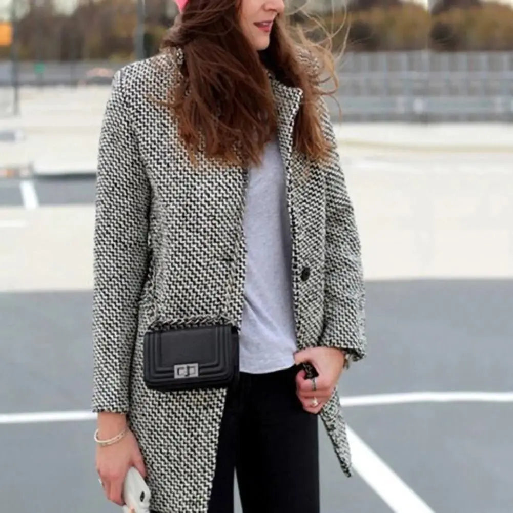 Women’s Elegant Longline Tailored Coat