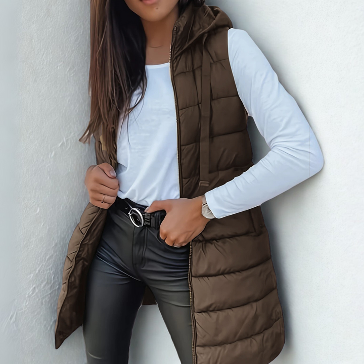 Women’s Hooded Lightweight Puffer Vest