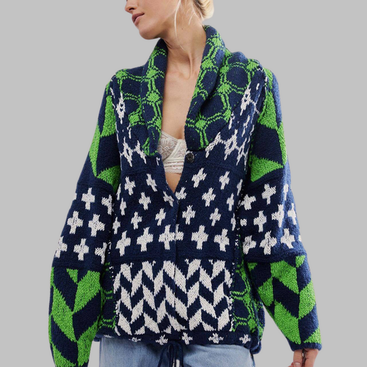 Women’s Vintage Oversized Button-Down Cardigan
