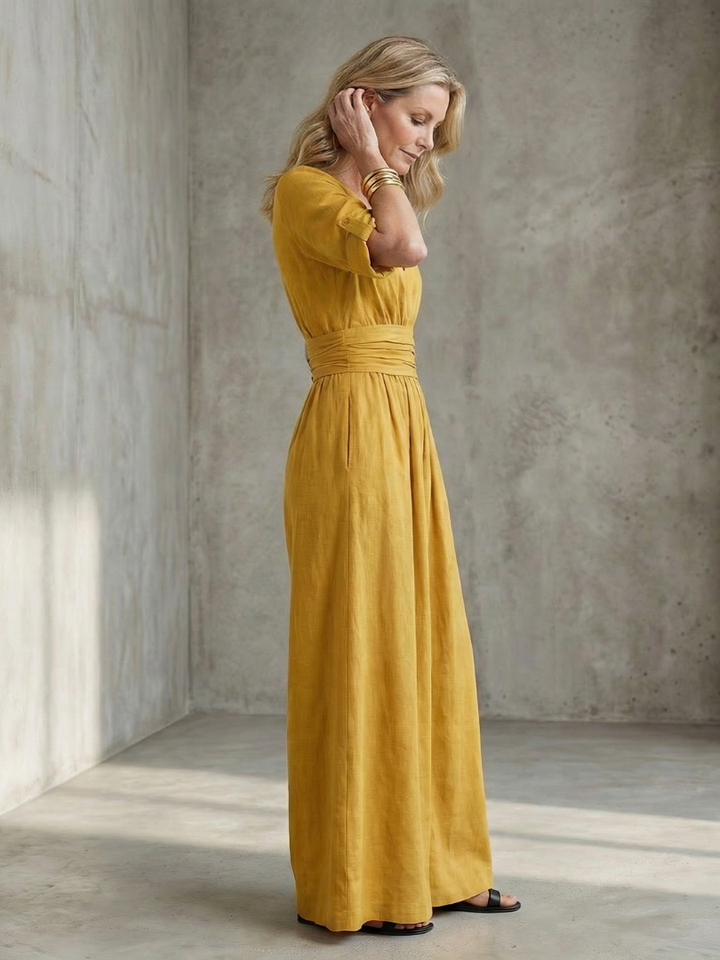 Women’s Cross Front Wide Leg Jumpsuit