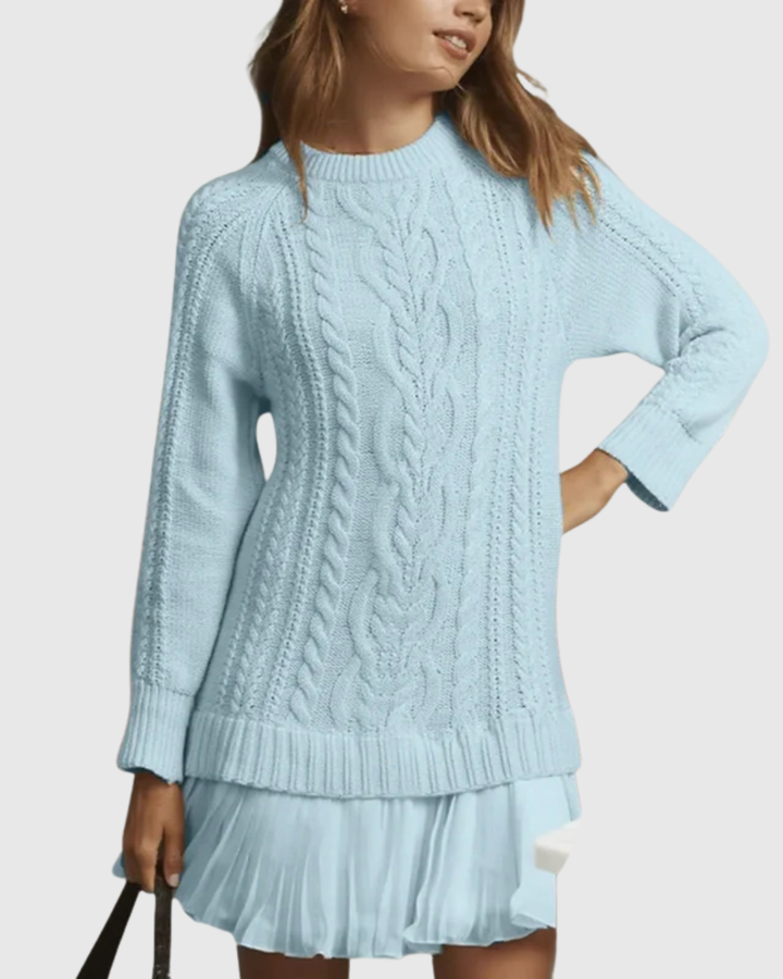 Women’s Classic Knit Long Sleeve Sweater Dress