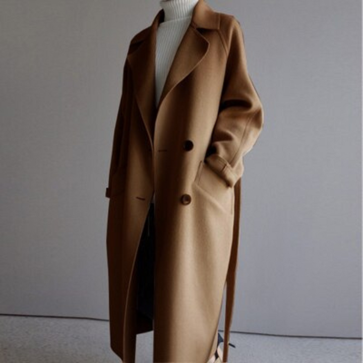 Women’s Classic Double Breasted Belted Trench Coat
