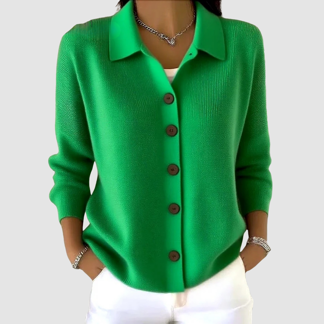 Women’s Button Front Knit Long Sleeve Cardigan