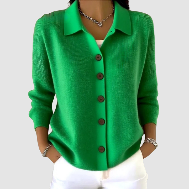 Women’s Button Front Knit Long Sleeve Cardigan