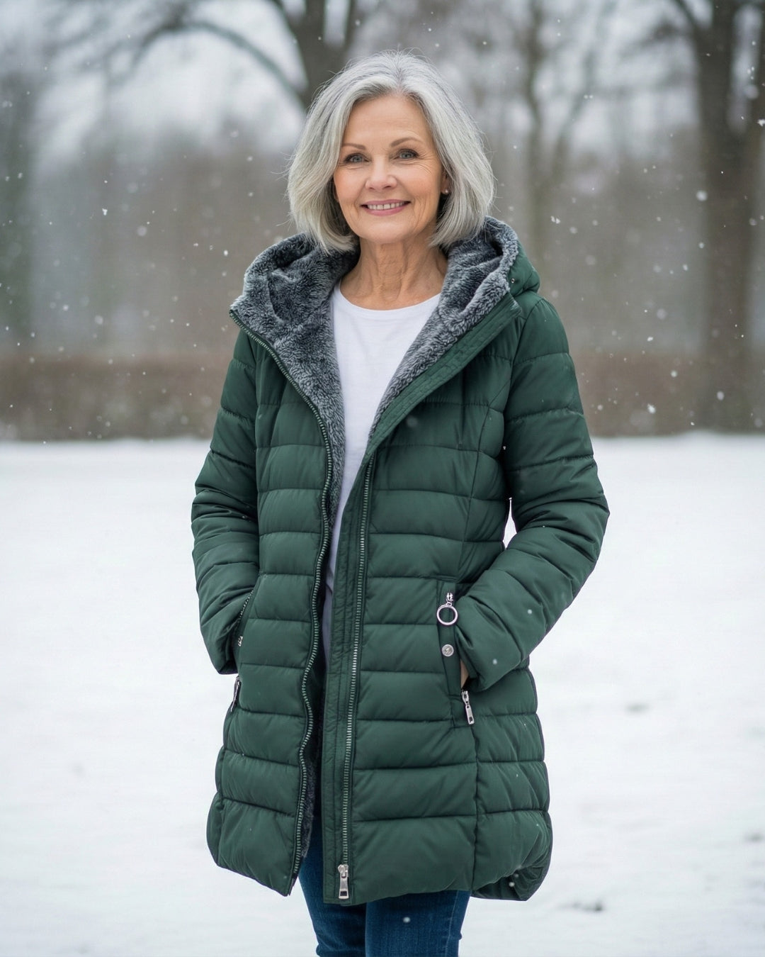 Women’s Fleece Lined Winter Puffer Coat