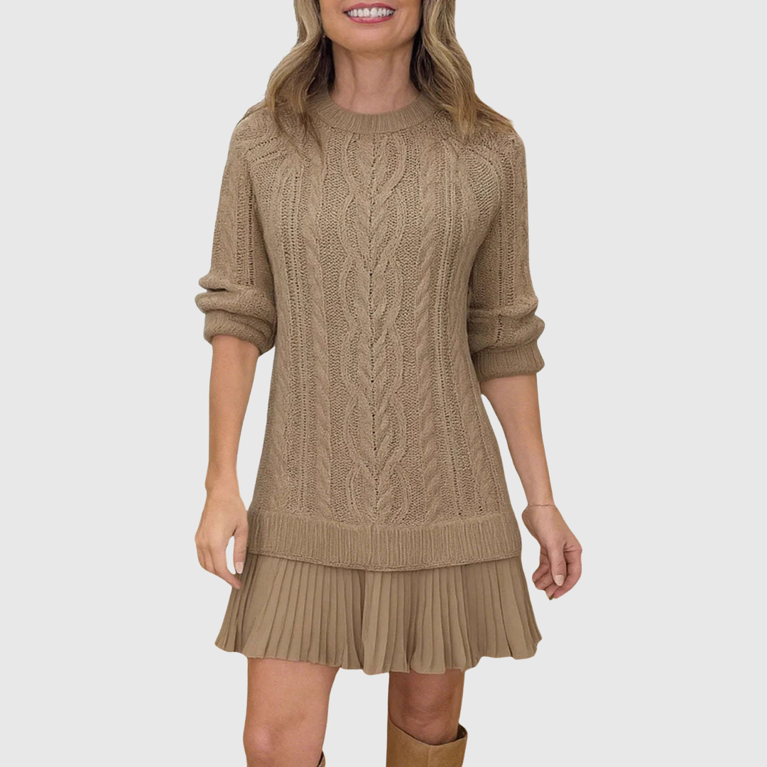 Women’s Classic Knit Long Sleeve Sweater Dress