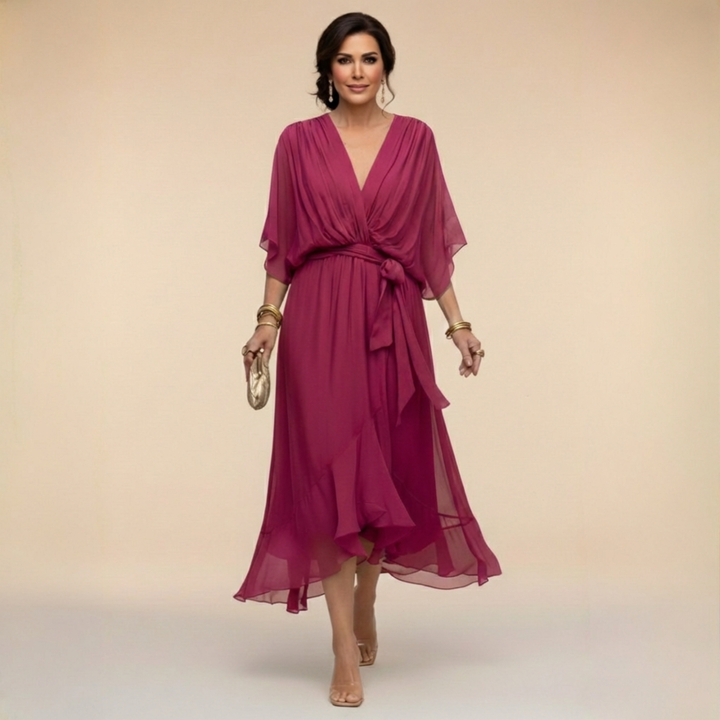 Women’s V-Neck Evening Party Dress