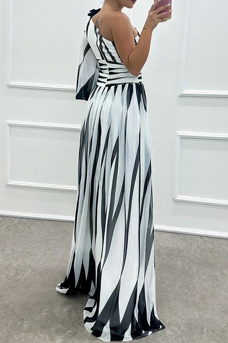 Women’s Elegant Striped Maxi Dress