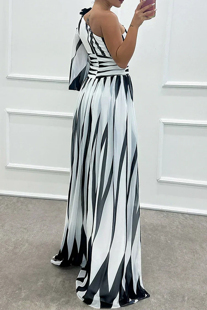 Women’s Elegant Striped Maxi Dress