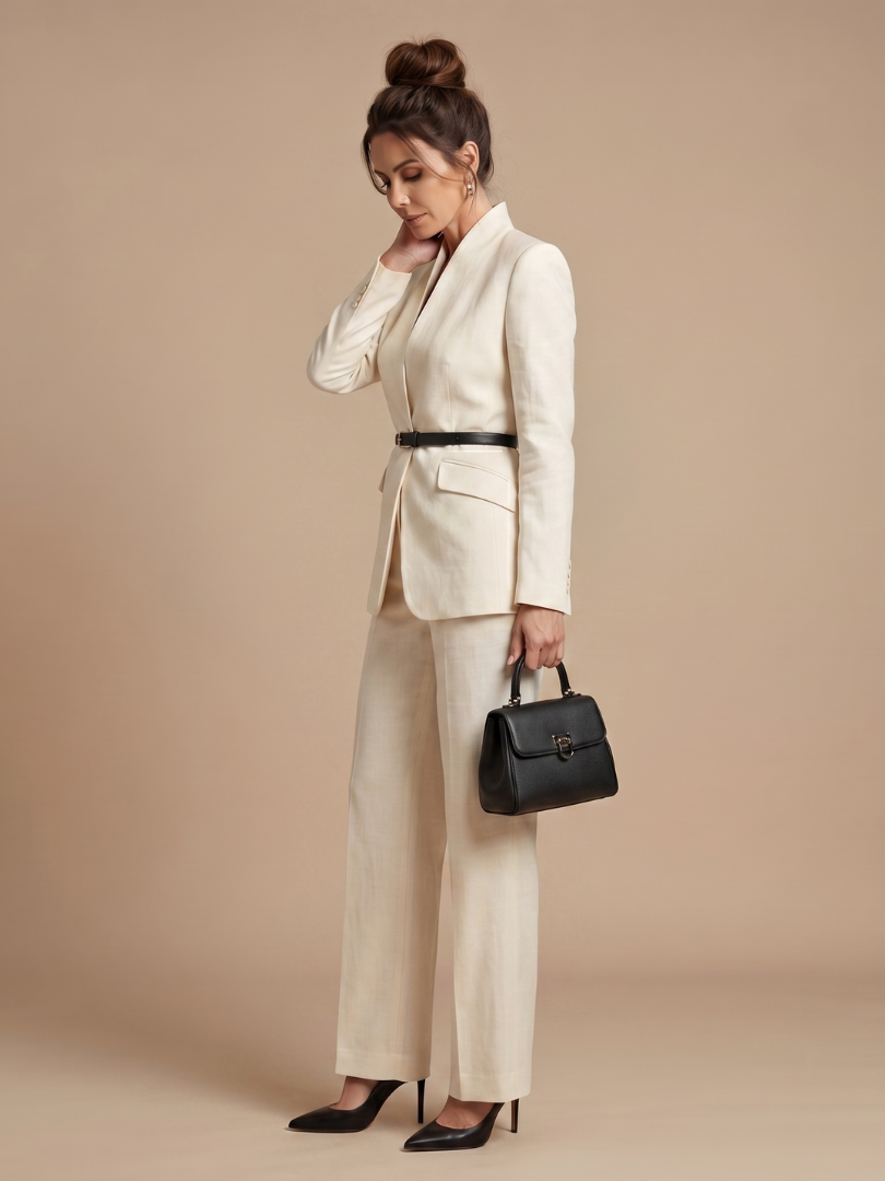Women’s Tailored Stand Collar Suit