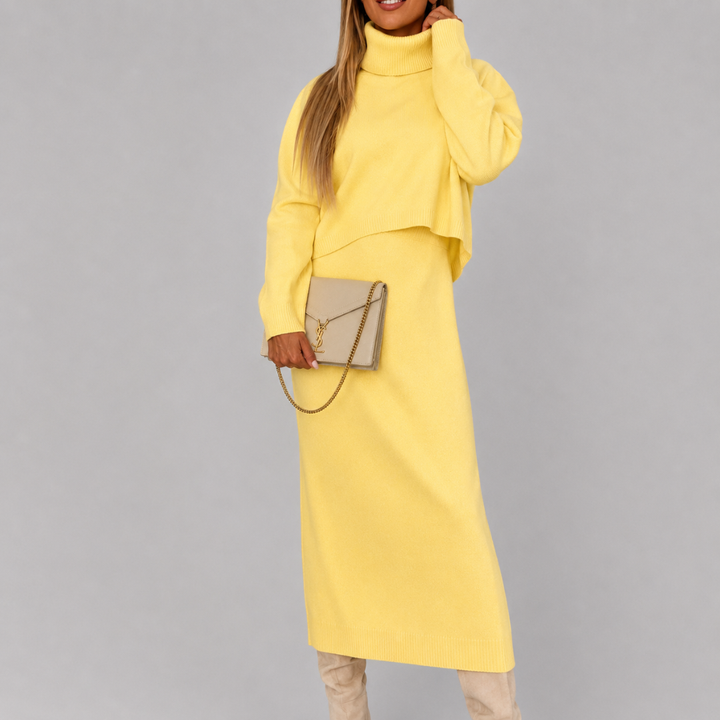 Women’s Knit Two Piece Sweater And Dress Set