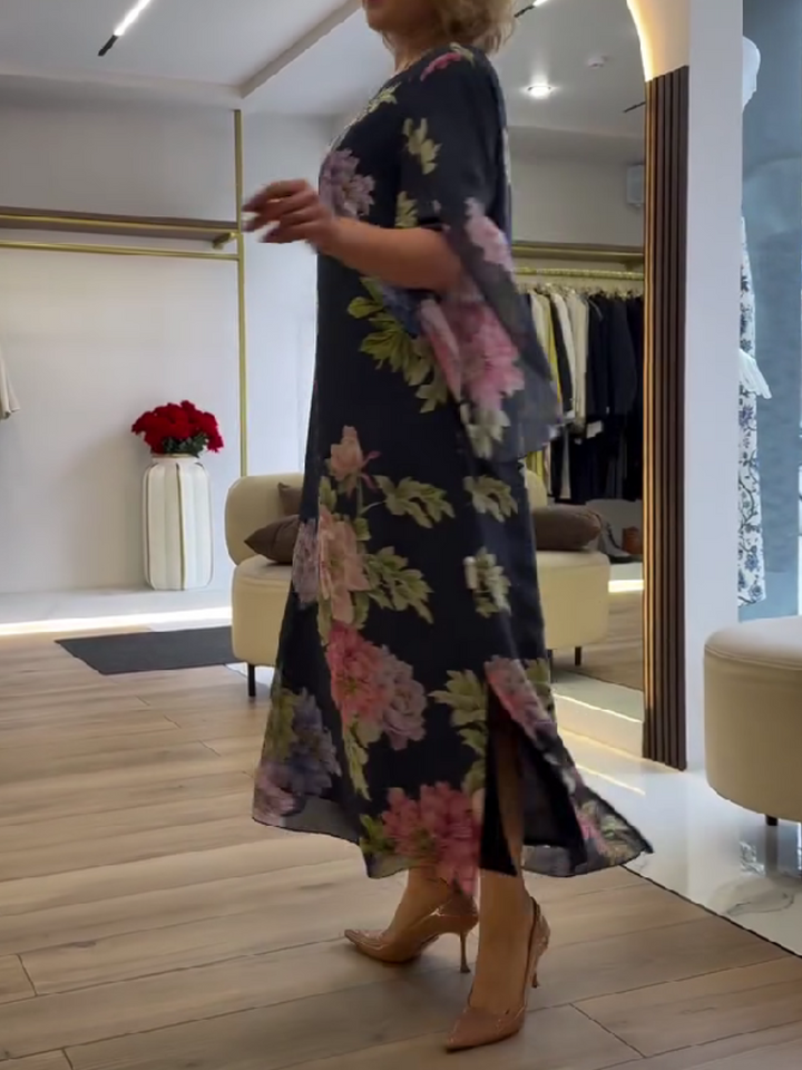 Women’s Floral Print Loose Maxi Dress
