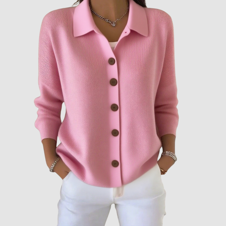 Women’s Button Front Knit Long Sleeve Cardigan