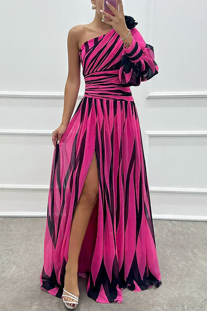 Women’s Elegant Striped Maxi Dress