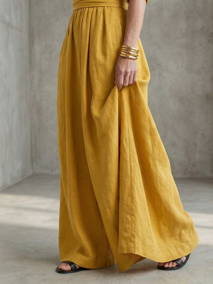 Women’s Cross Front Wide Leg Jumpsuit