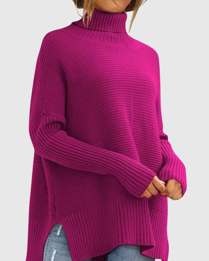 Women’s Ribbed Turtleneck Knit Sweater