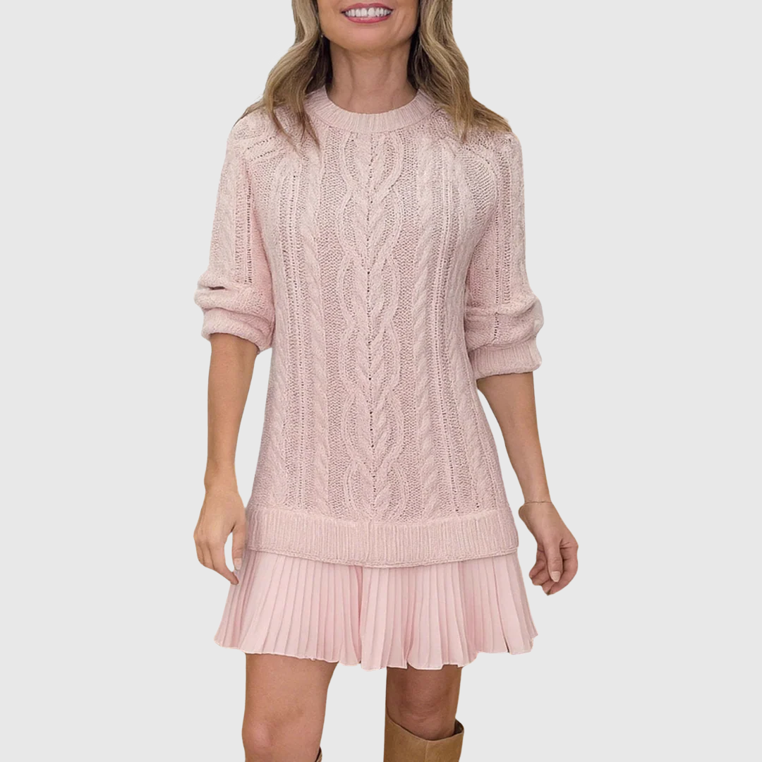 Women’s Classic Knit Long Sleeve Sweater Dress