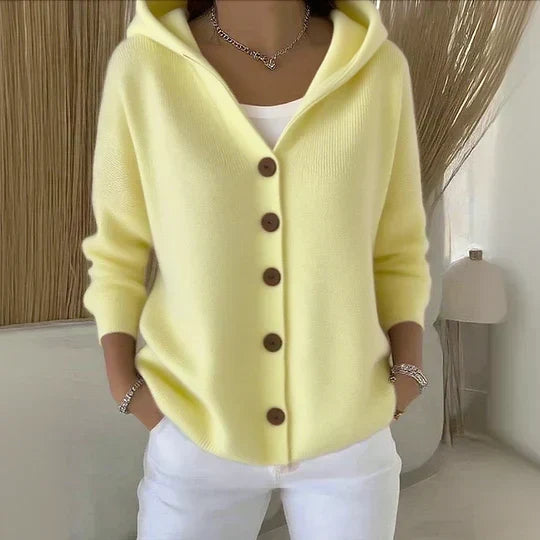 Women's V-Neck Button-Front Knit Cardigan