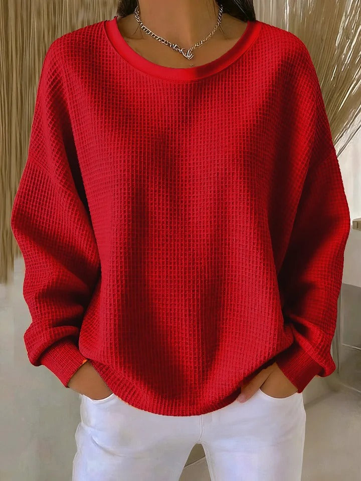 Women's Classic Crewneck Long Sleeve Pullover Sweater