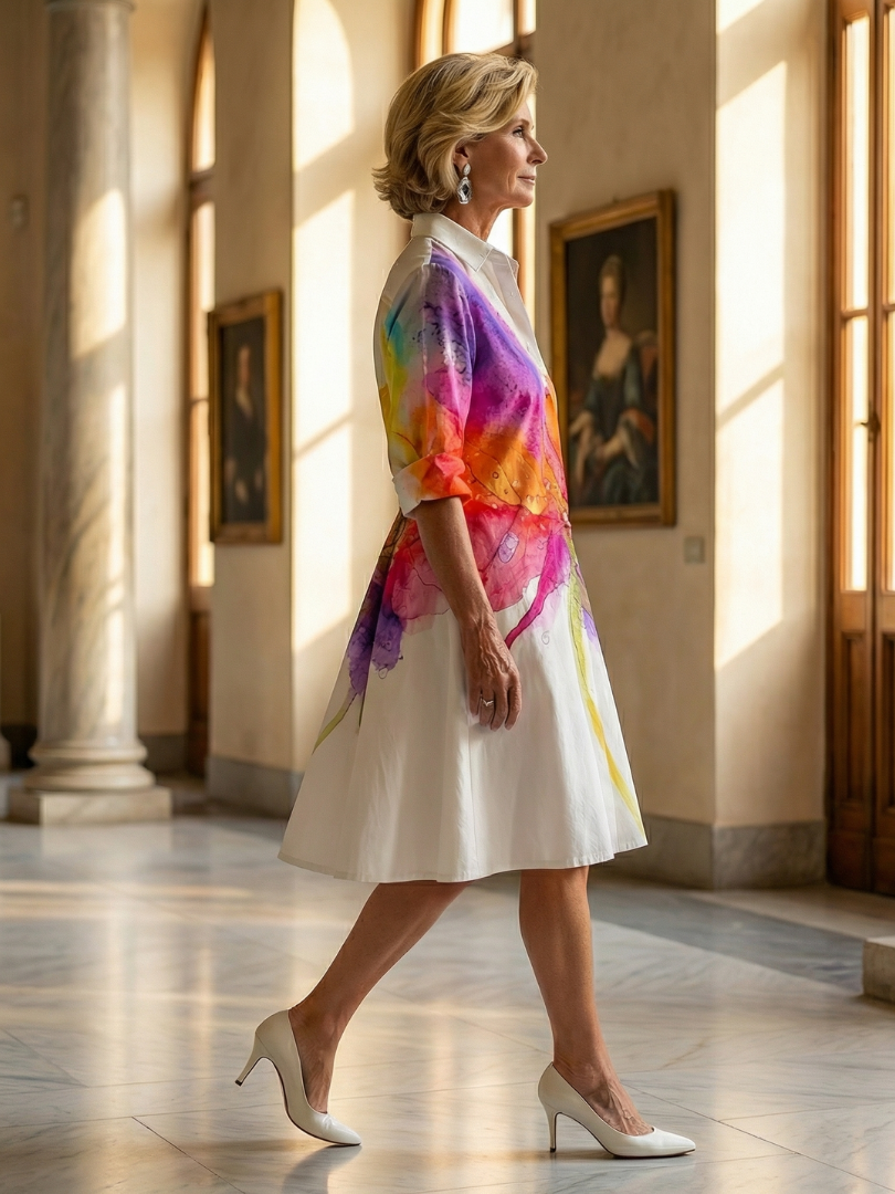 Women’s Floral Print Garden Party Dress