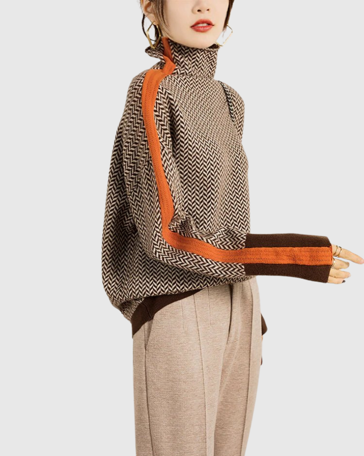 Women’s Ribbed Long-Sleeve Turtleneck Sweater