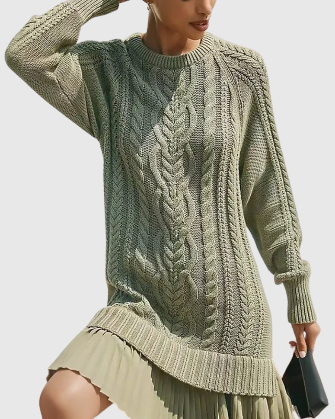 Women’s Classic Knit Long Sleeve Sweater Dress