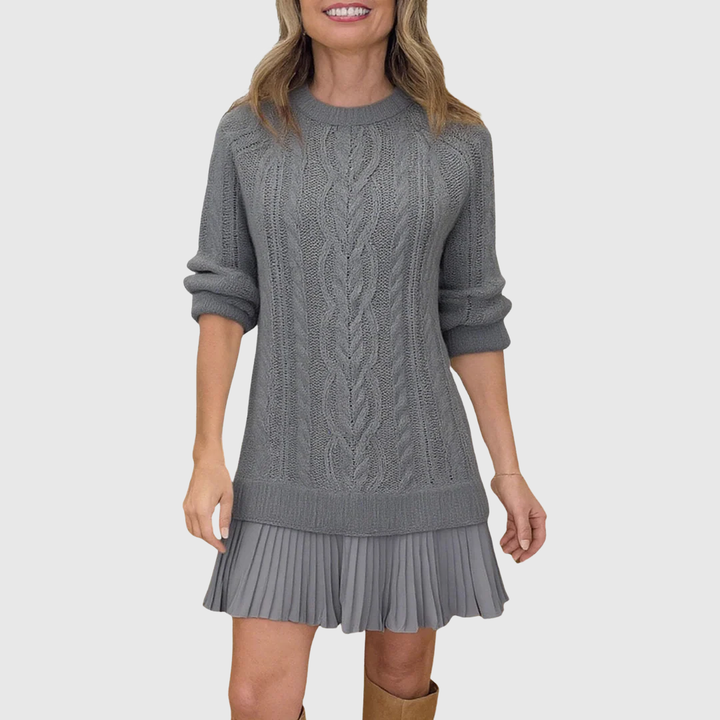 Women’s Classic Knit Long Sleeve Sweater Dress