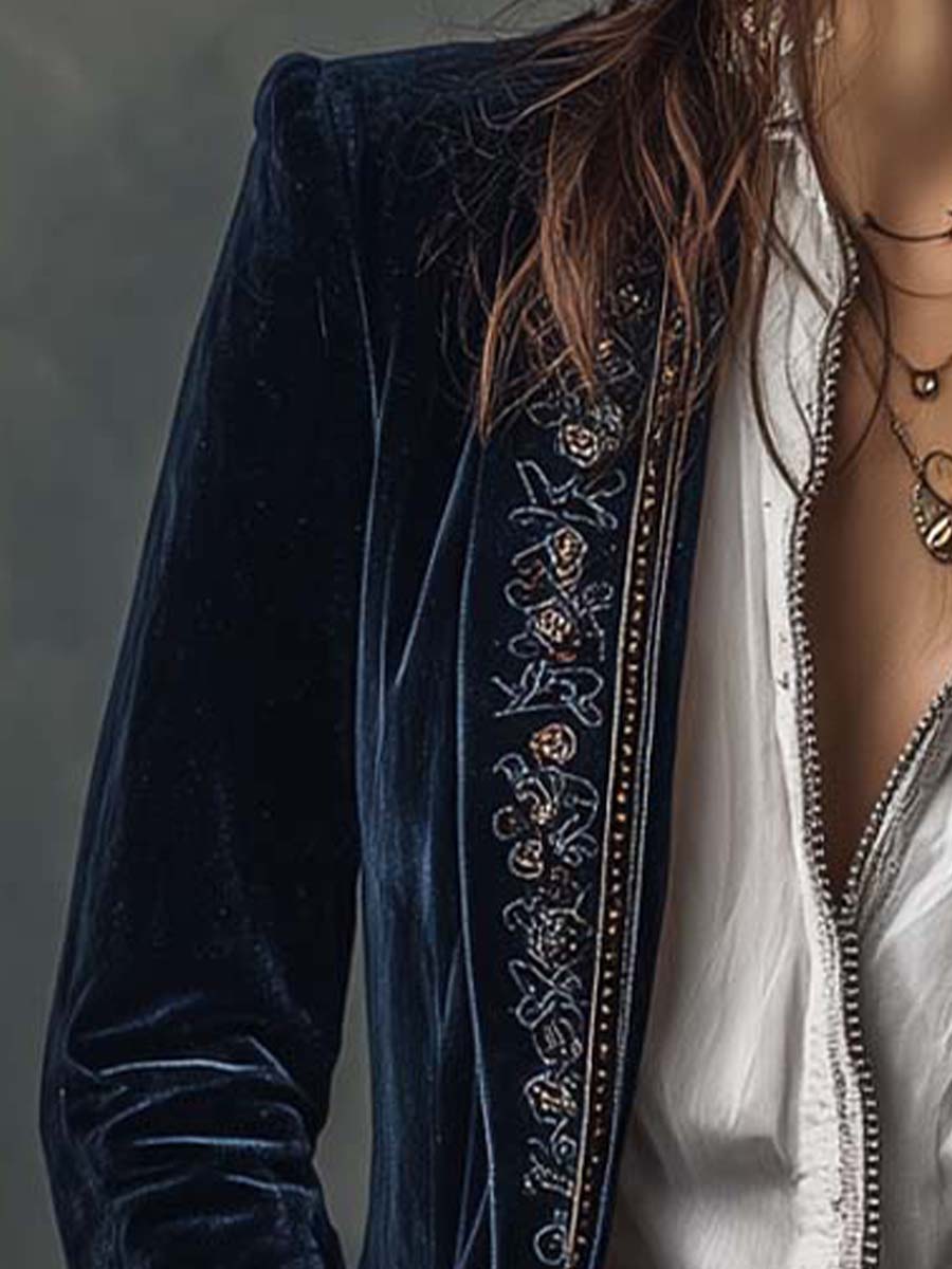 Women’s Long Embroidered Jacket