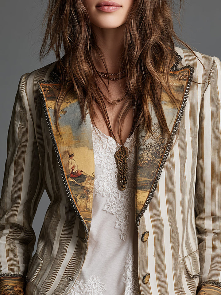 Women’s Tailored Striped Blazer