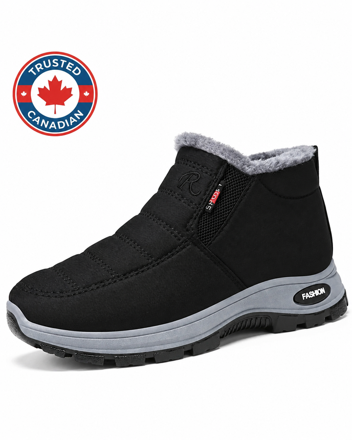 Women’s Quilted Slip-On Black Ankle Boots