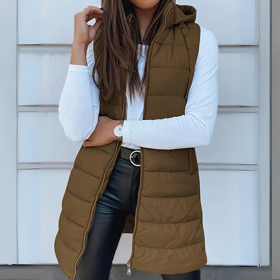 Women’s Hooded Lightweight Puffer Vest